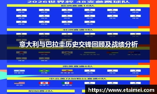意大利与巴拉圭历史交锋回顾及战绩分析